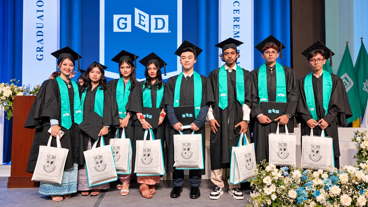 SCBI GED graduates celebrating together