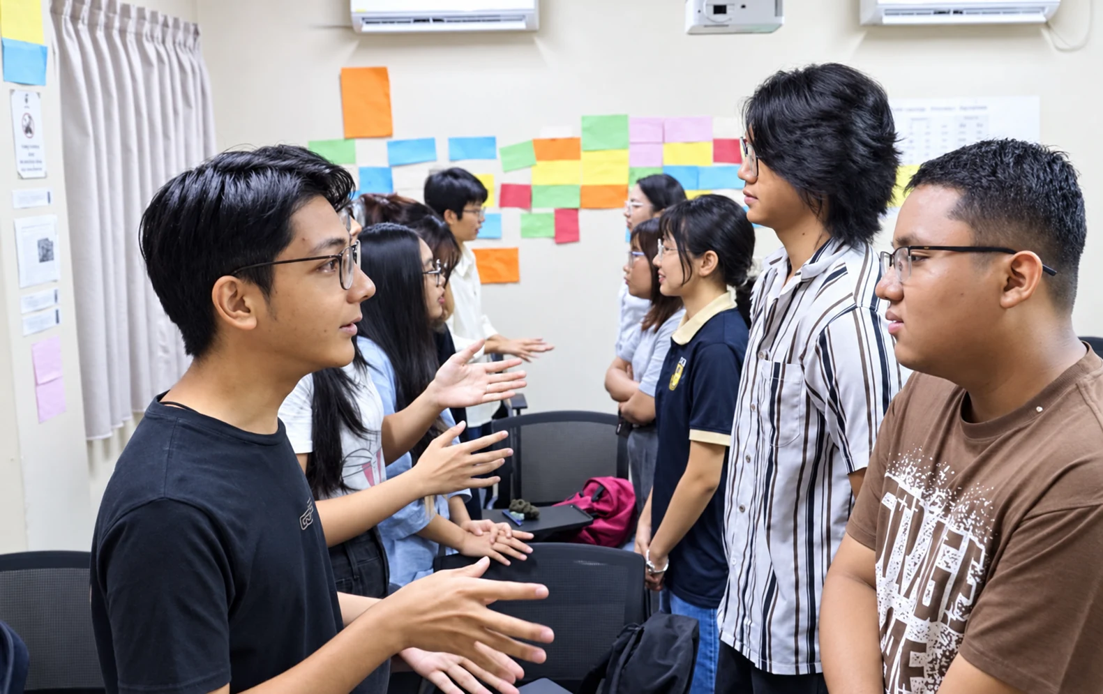 SCBI students practising paired speaking