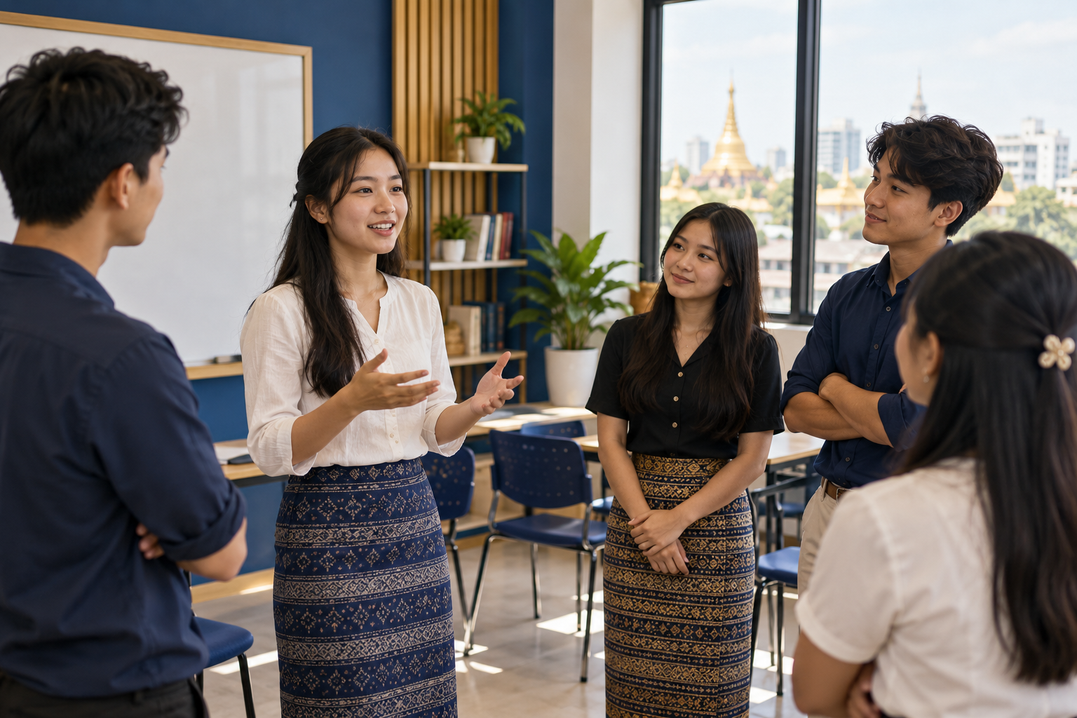Students building speaking confidence together